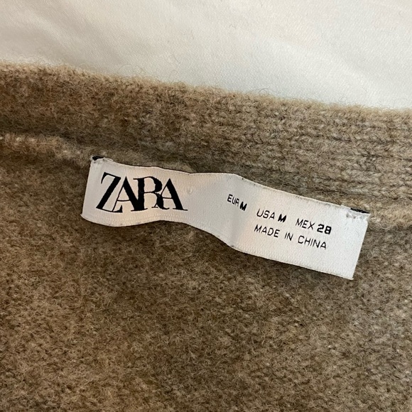 Zara Tan Cardigan Sweater - Picture 3 of 4